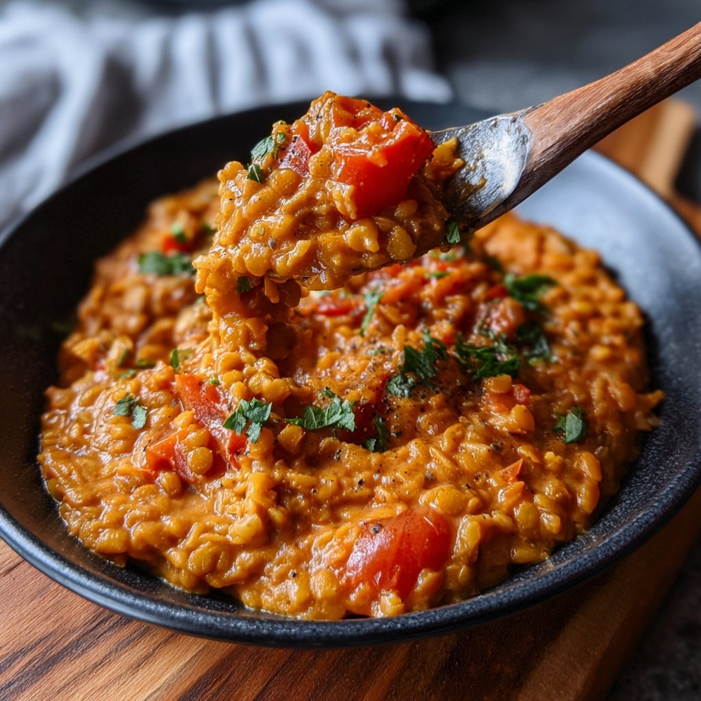 Creamy Tomato Lentil Rice