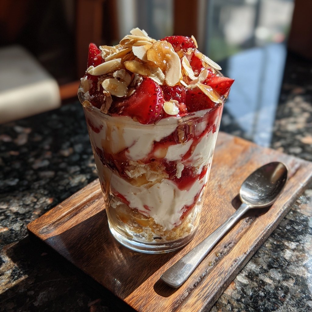Strawberry Almond Yogurt Parfait