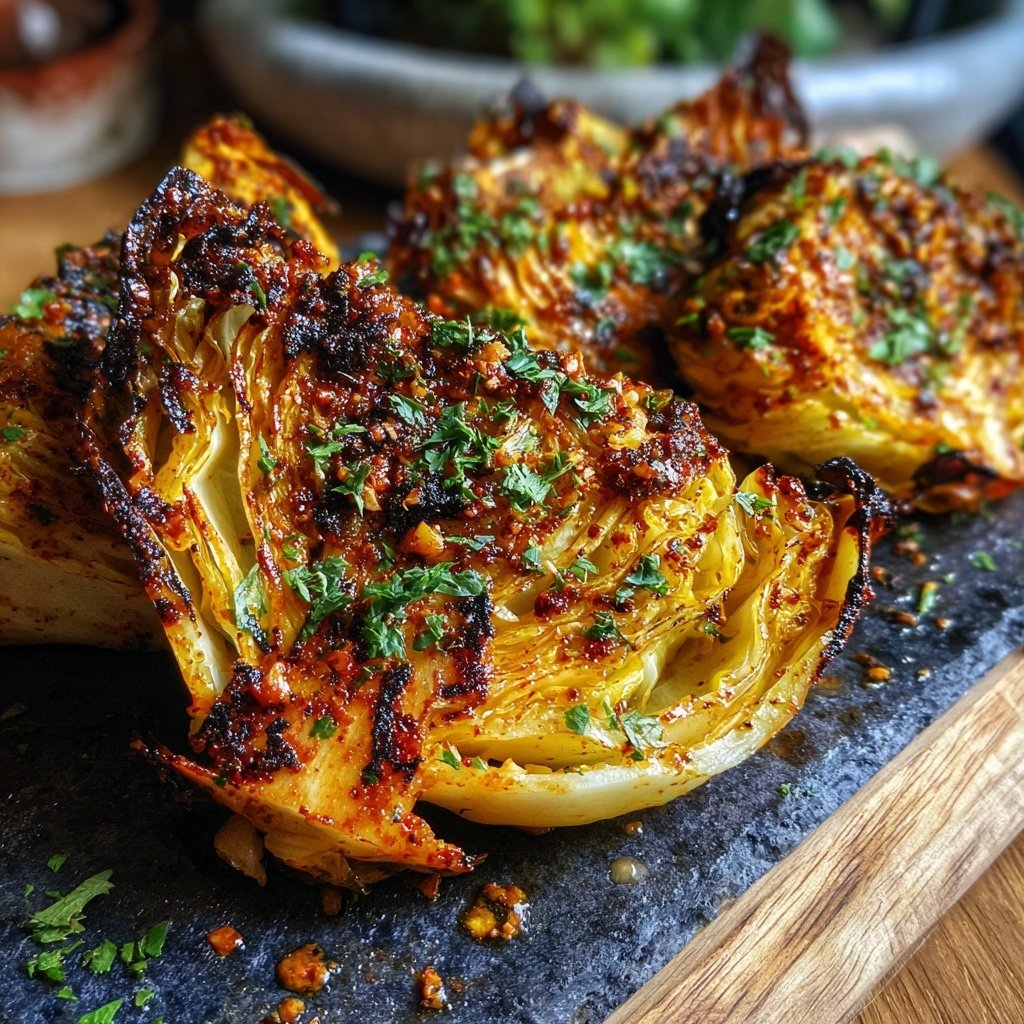 Jamaican Roasted Cabbage Steaks