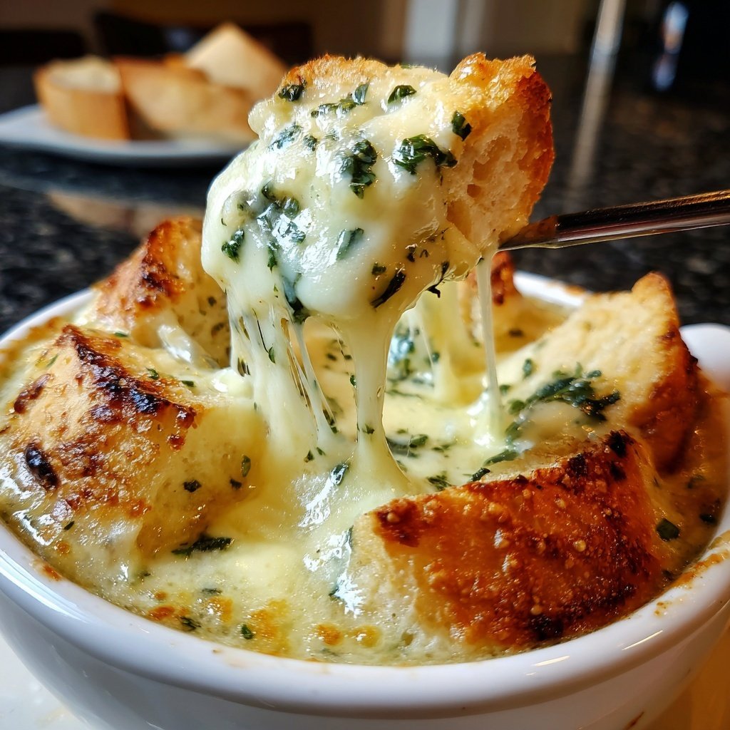 Fondue with Mozzarella and Basil