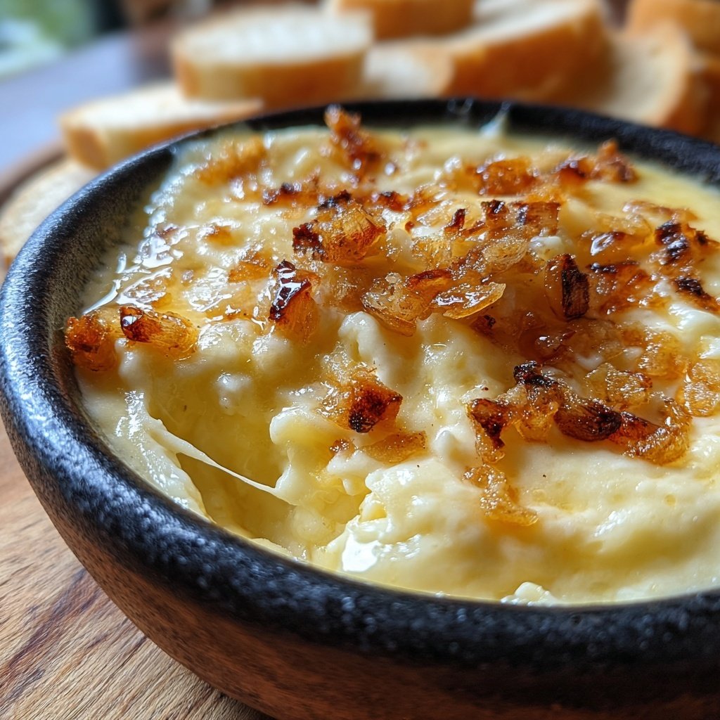 Fondue with Caramelized Garlic