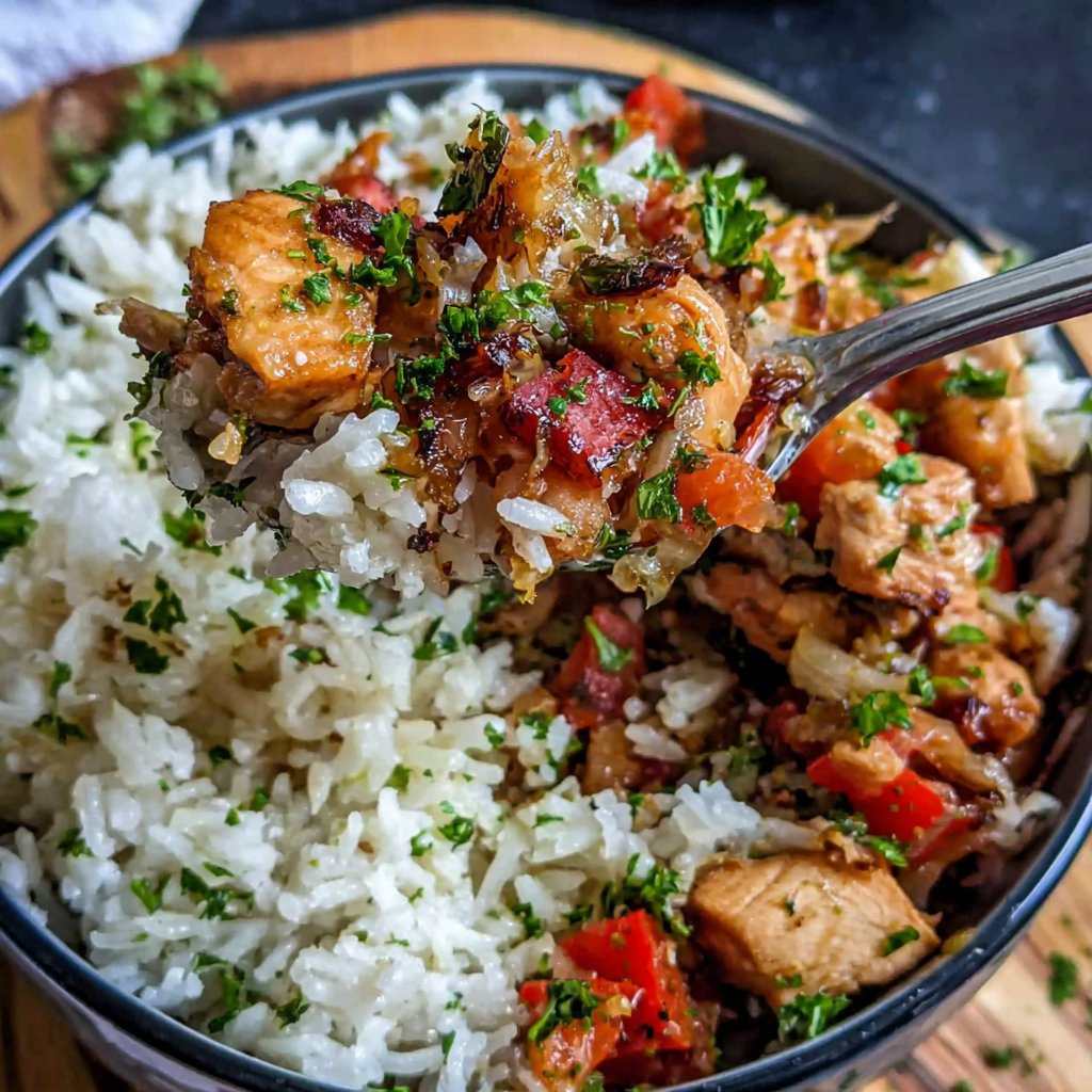 High Protein Chicken Rice Bowl