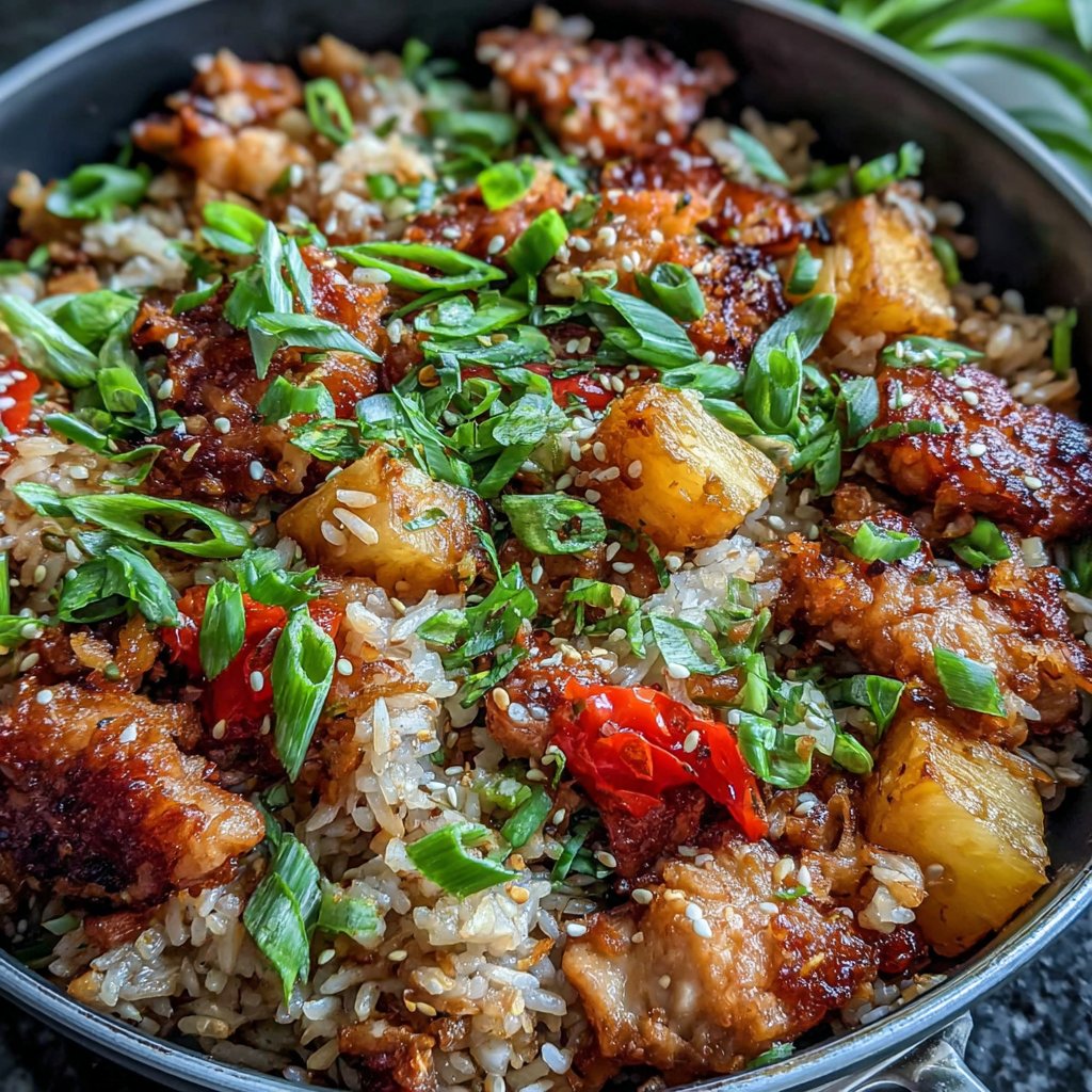 Pineapple Chicken And Rice Skillet