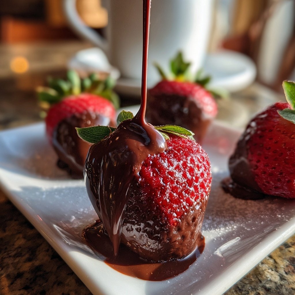Strawberries with Ruby Chocolate