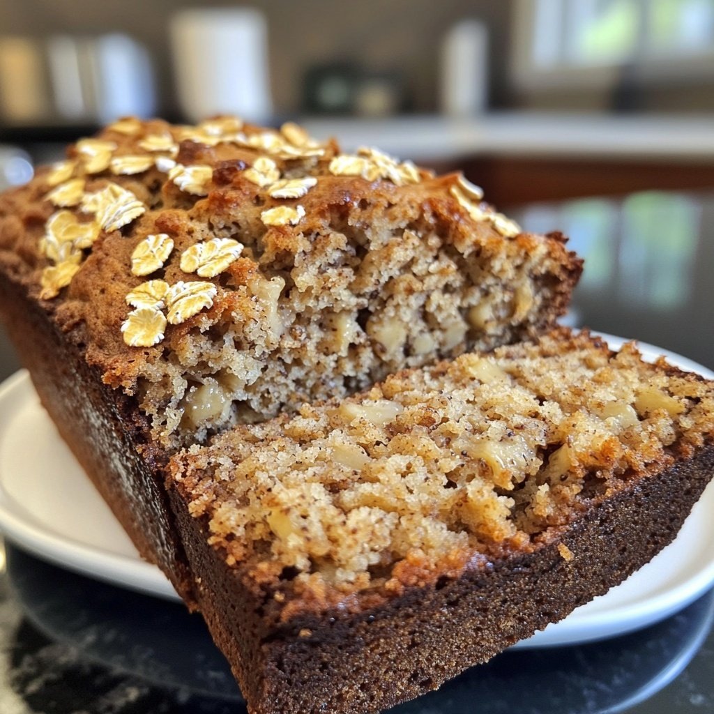 Healthy Banana Bread with Oats Recipe