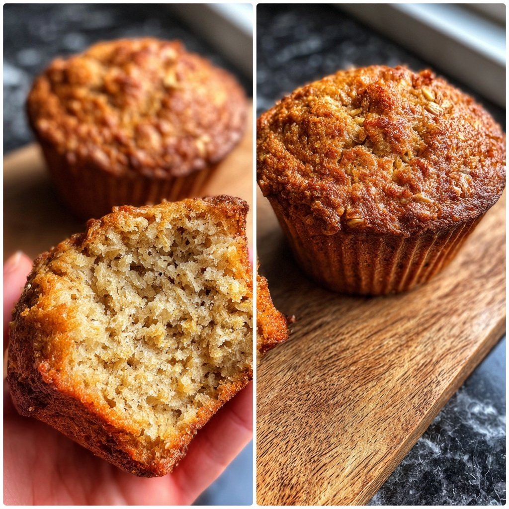 Healthy Banana Oat Muffins