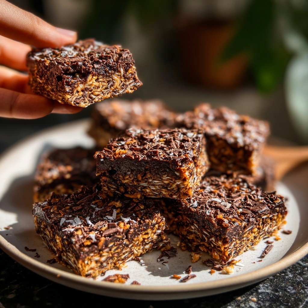 Chocolate Coconut Energy Squares