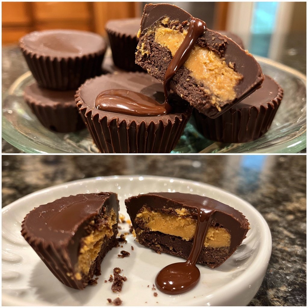Homemade Reese’s Cups with Chocolate Shell