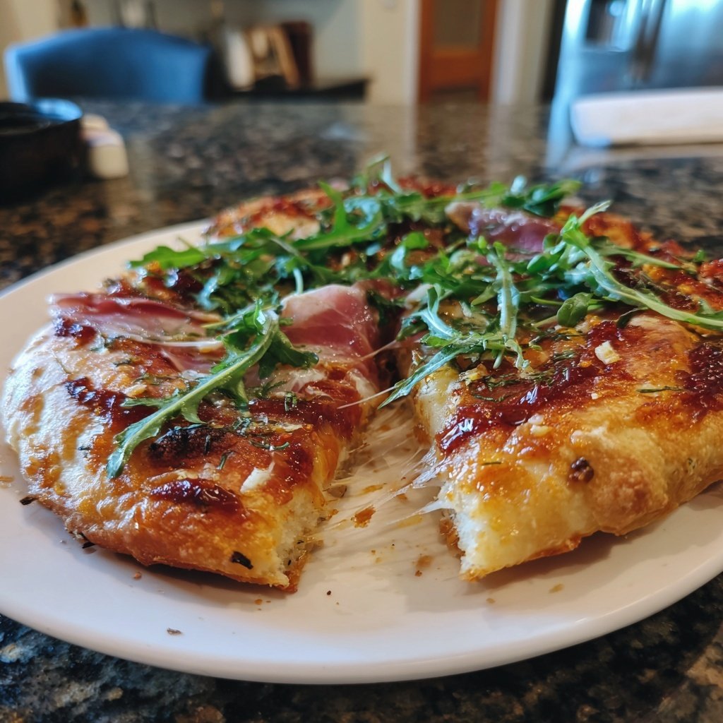 Pizza with Fig Jam and Prosciutto