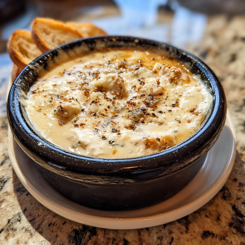 Fondue with Mild Blue Cheese