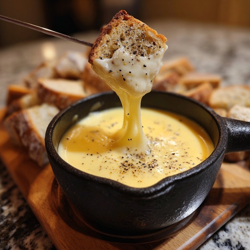 Fondue with Fontina and Black Pepper