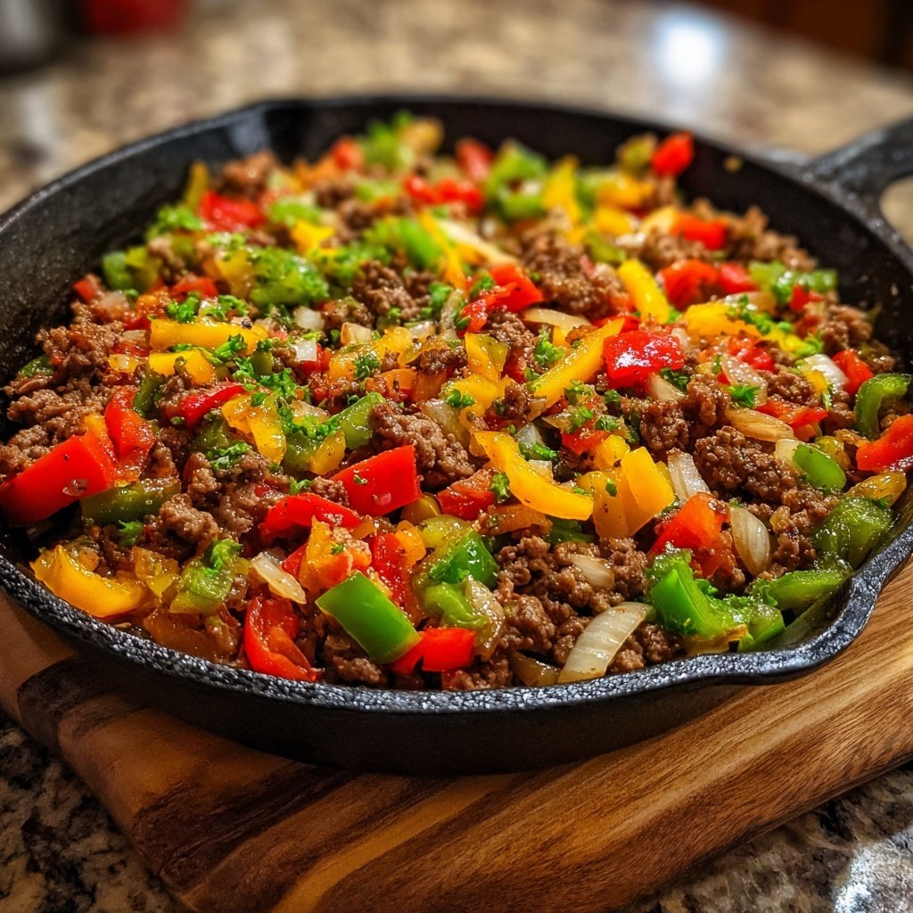 Ground Beef And Veggie Skillet