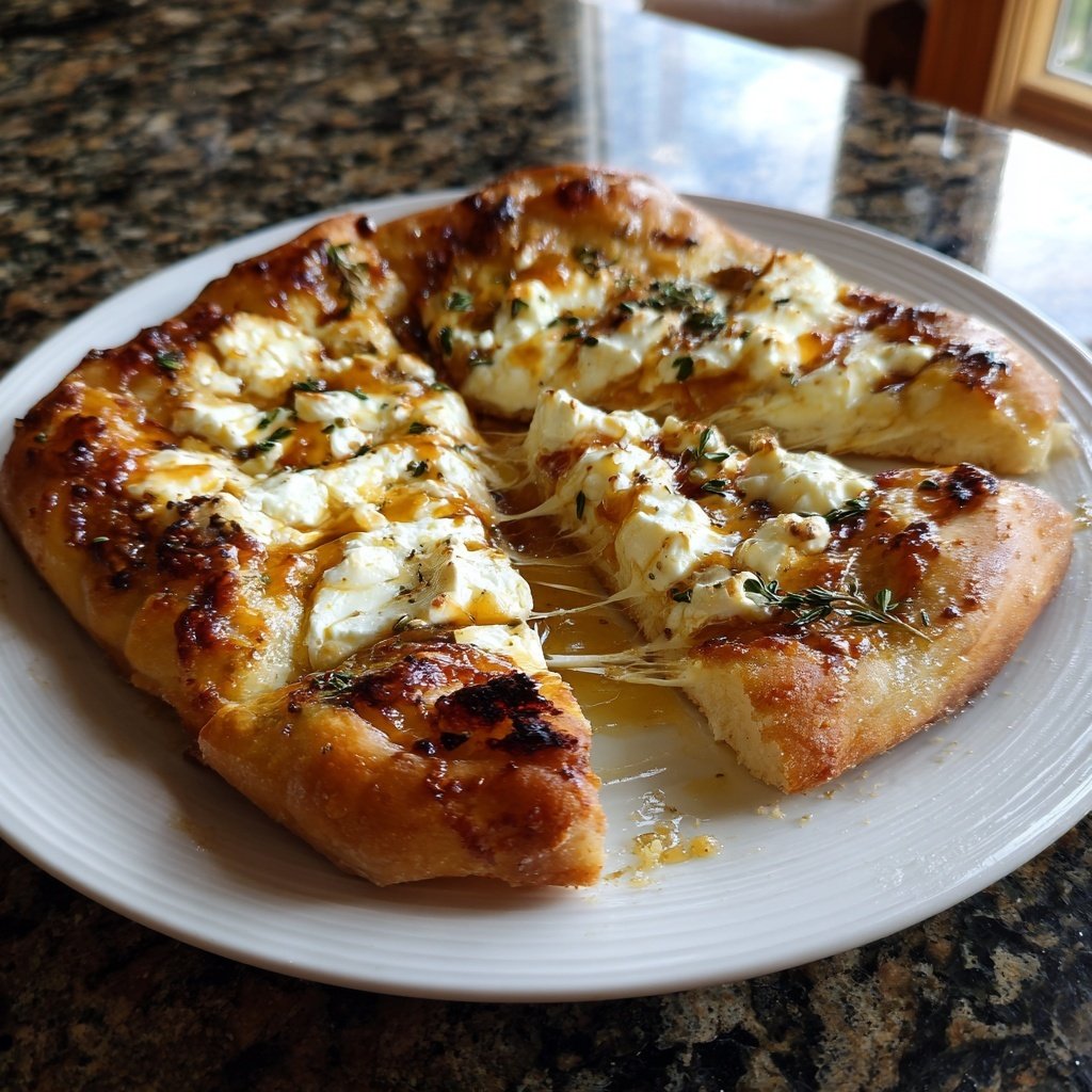 Pizza with Goat Cheese and Honey